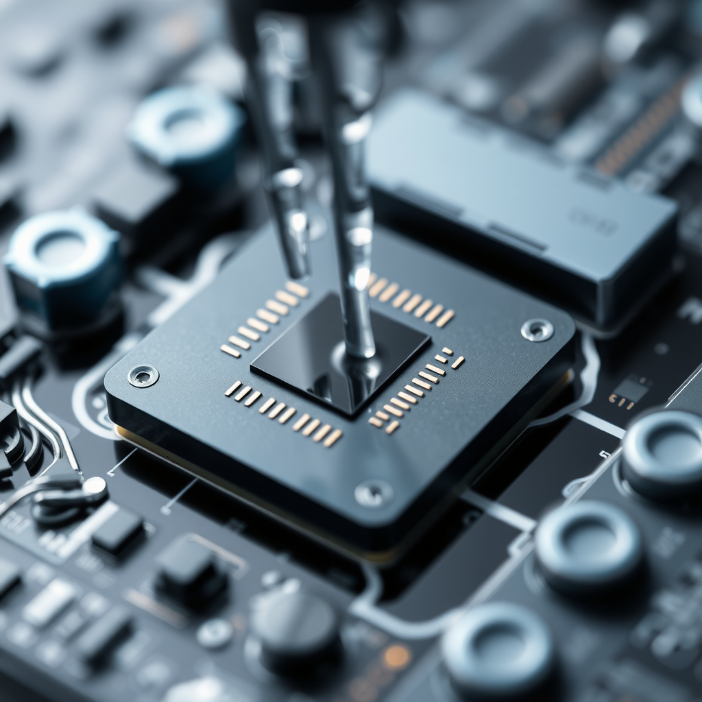 semiconductor chip or wafer going through a water treatment 