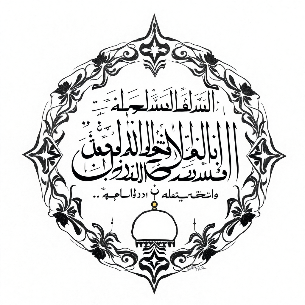 I want to write the Messenger, may God bless him and grant him peace, in Arabic calligraphy in the Islamic style